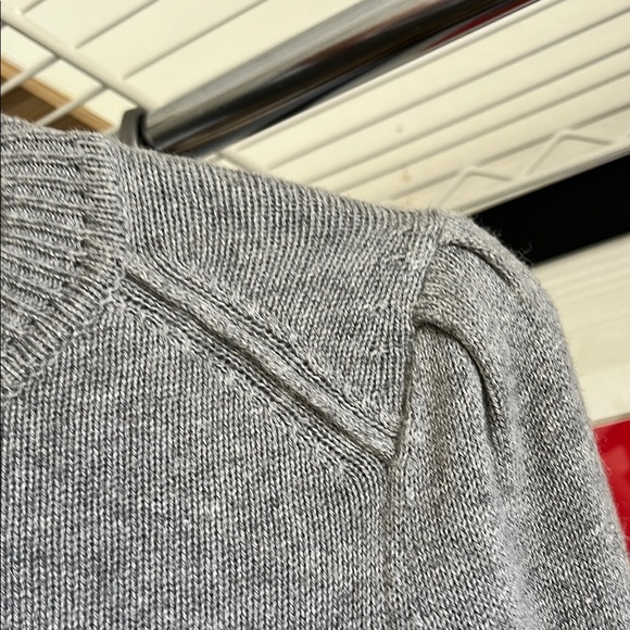 Isabel Marant Gray Crew Neck Sweater with Puff Shoulders - Picture 8 of 12